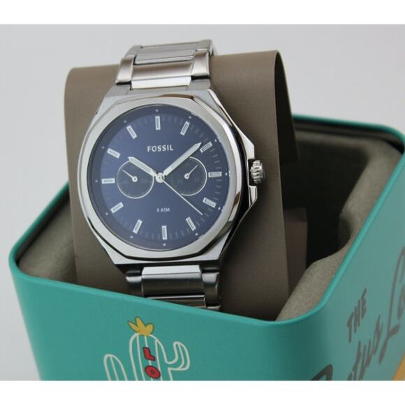 Fossil BQ2610 Evanston Silver Quartz Stainless Steel Watch - Picture 4 of 9